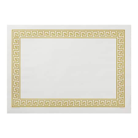 American 10" x 14" Gold Greek Key Paper Placemats 1000 PK 310640